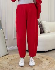 carla üç iplik şalvar pantolon kırmızı 4