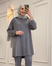 aleda basic sweat gri