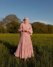 elenya şifon elbise pembe 4