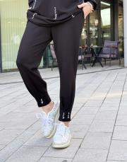 noppe inci detay eşofman altı siyah