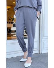 noppe inci detay eşofman altı gri