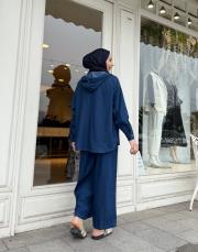 bomber ceketli bol paça takım lacivert 3