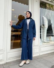 bomber ceketli bol paça takım lacivert 4