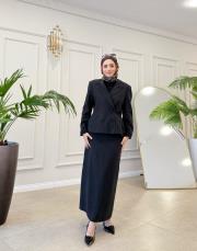 belinda pamuklu kalem etek siyah