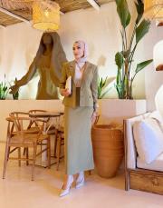 belinda pamuklu kalem etek yağ yeşili 3