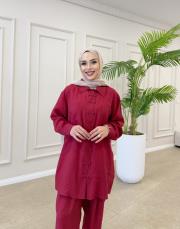 alfreda modal tunik bordo 3