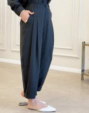 alfreda pile detay  modal pantolon siyah 2