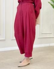 alfreda pile detay  modal pantolon bordo 2