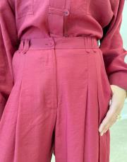 alfreda pile detay  modal pantolon bordo 3