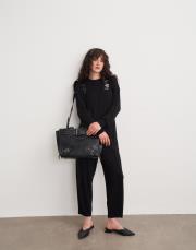 esta merserize süprem broşlu sweat siyah 3