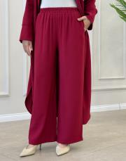 sandra tensel bol paça pantolon bordo