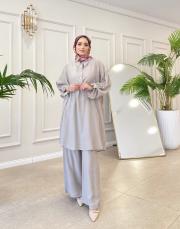 aida krinkıl tunik bej