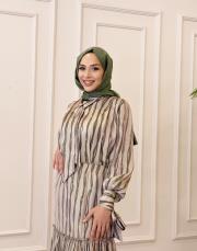 adel desenli bağlama detay bluz yeşil 3