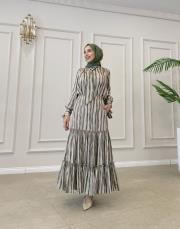 adel desenli kloş etek yeşil 2