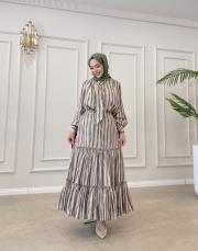 adel desenli kloş etek yeşil 3