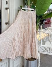 kırışık etek ithal bej