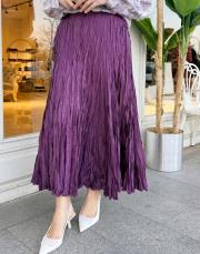 kırışık etek ithal mürdüm 2