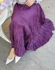 kırışık etek ithal mürdüm 3