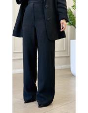 %100 keten palazzo pantolon siyah