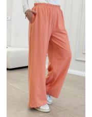 tina iki iplik bol paça eşofman altı turuncu 2