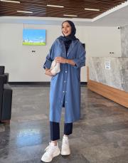 niador çıtçıtlı tensel kap mavi