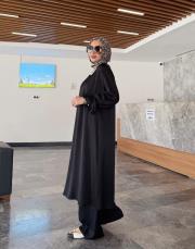 elisa yırtmaç detay tunik siyah 2