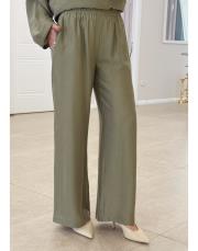 rafella tencel bol paça  pantolon haki 3