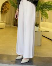 tegan nervürlü palazzo pantolon bej 2