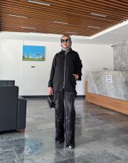 ithal taşlı saten pantolon siyah 2