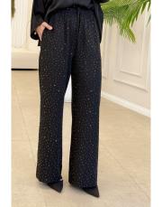 layali taş detaylı pantolon siyah 2