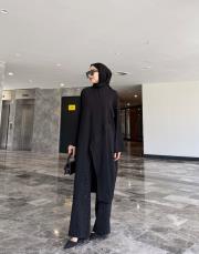 almera taşlı asimetrik tunik siyah 3