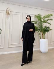 almera taşlı asimetrik tunik siyah 7