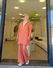 softova kapüşonlu kap turuncu 4