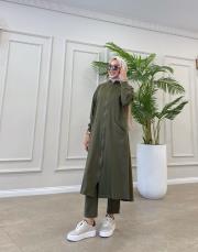 longra uzun basic kap haki