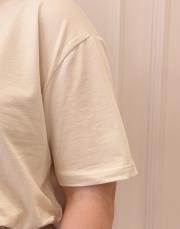 mono kısa kol basic t-shirt bej 3