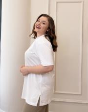 mono kısa kol basic t-shirt beyaz