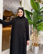 miyake elbise ithal siyah 4