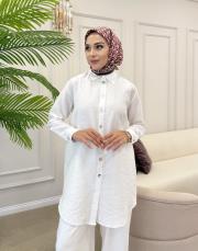 luva tencel gömlek beyaz 2