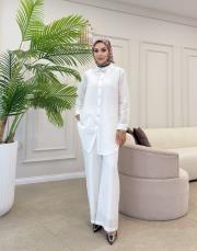 luva tencel gömlek beyaz 5