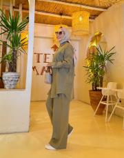 luva tencel gömlek haki 3