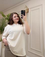 monel v yaka basic t-shirt bej 3