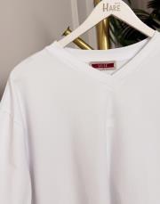 monel v yaka basic t-shirt beyaz 4
