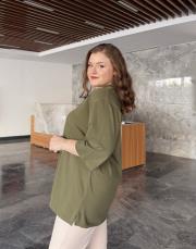 monel v yaka basic t-shirt haki 4