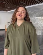 monel v yaka basic t-shirt haki 5