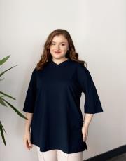 monel v yaka basic t-shirt lacivert