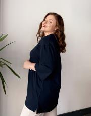 monel v yaka basic t-shirt lacivert 4