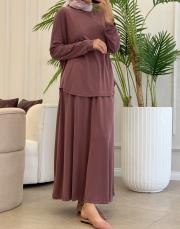 ince basic etekli takım mürdüm 4