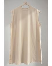 venna sıfır kol uzun basic içlik bej