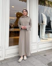 ince basic elbise vizon