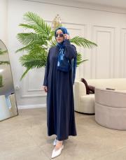 ince basic elbise lacivert